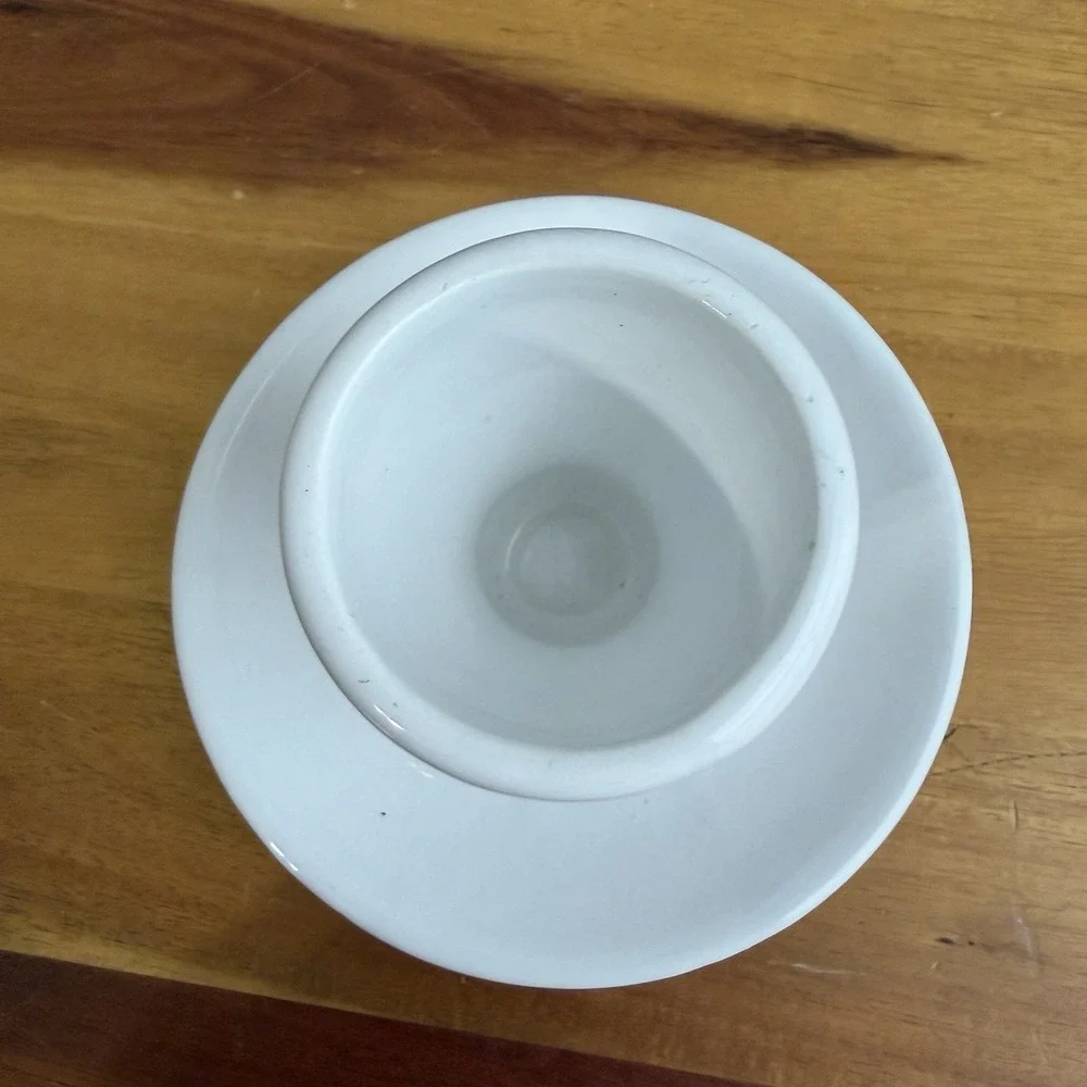 White Boiled Egg Dish Replacement Diner Dining Kitchen Breakfast Unisex